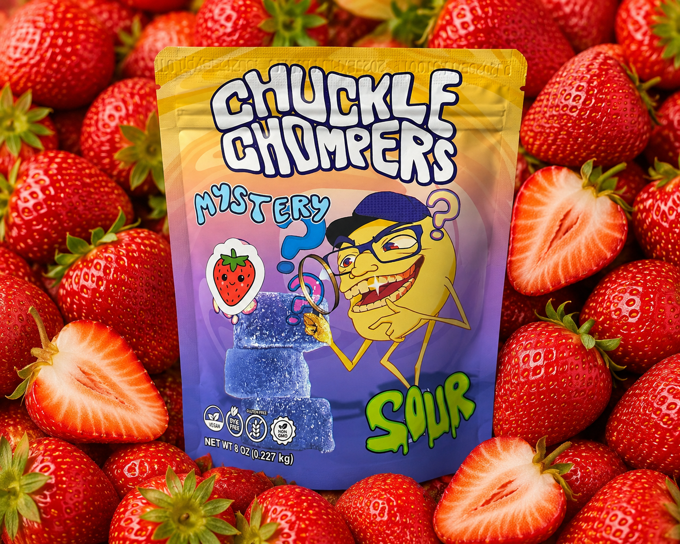 Limited Edition Sour Strawberry  – 1 Pack (Half-Pound / 50+ Handcrafted Gummies)