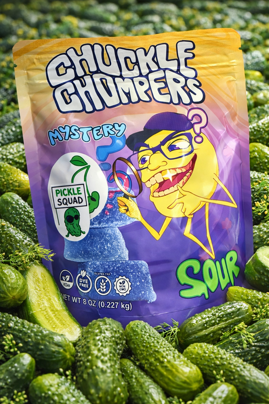 Limited Edition Sour Dill Pickle – 1 Pack (Half-Pound / 50+ Handcrafted Gummies)
